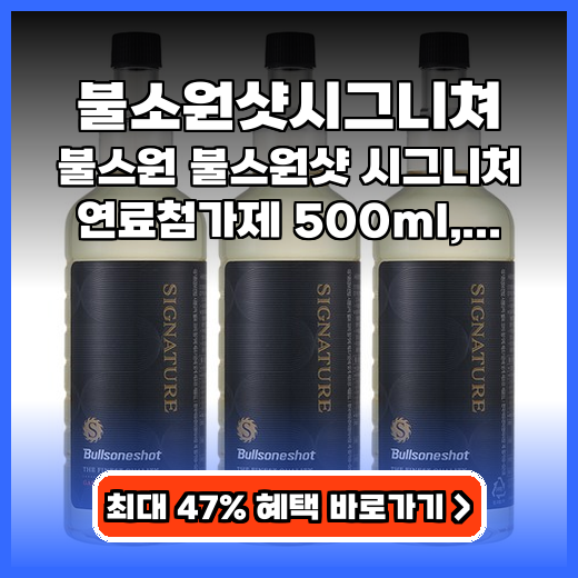 불스원샷 시그니처 노후차 엔진 부드럽게! 가솔린 연료첨가제 추천