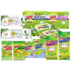 Scotch brite 정전기 물걸레 청소포 테이프클리너, 1개