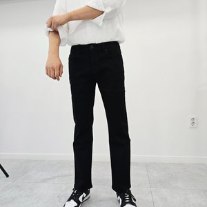 게스 남성 블랙 (BLK) 스트레이트핏 스판 편한 청바지 패션양말증정