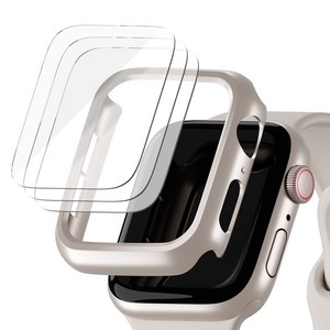 아이메이드잇 애플워치 풀커버 자가복원 액정 보호필름 3p + 하드커버 케이스