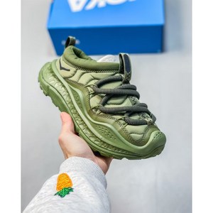 호카 Ora primo 편안한 슬리퍼 따뜻한 신발 홈슈즈 남녀 공용의 그린 캐주얼화입니다 클리프톤 1141570-FFR