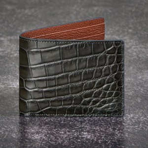 더퀴르 남자 명품 악어가죽 반지갑 남성 지갑