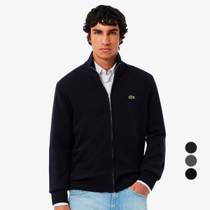 라코스테 남성용 방모 풀집업 가디건 AH5181-55N