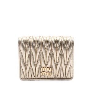 미우미우 중고 2020's 마틀라세 메탈릭 가죽 지갑