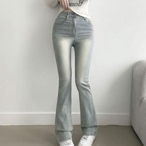 부기샵 여성 델런 히든밴딩 부츠컷 데님 팬츠