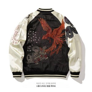 야구유니폼 스카잔 점퍼 호랑이 자수 야구점퍼 주작 백호 벗꽃 항공 자킷