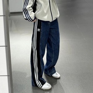 아디다스 오리지널 워시드 와이드 팬츠 데님 블루 KC2636