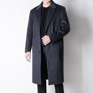 디아웃핏 남자 겨울코트 헨리 롱 울 싱글코트 따뜻한 프리미엄울소재 누빔안감 고급 빅사이즈 캐시미어 남성