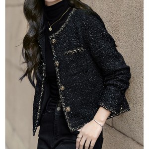 패션시그널 금사보카시 라운드넥 트위드자켓 EF7ED8