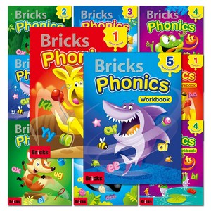 브릭스 파닉스 Bricks Phonics Student Book Workbook Lv.1~5 교재 워크북 전권 세트 (전10권), 브릭스(BRICKS)