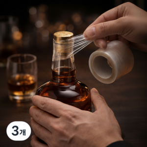 일상채움 밀봉 파라필름 양주 병 랩핑, 3개, 4cm